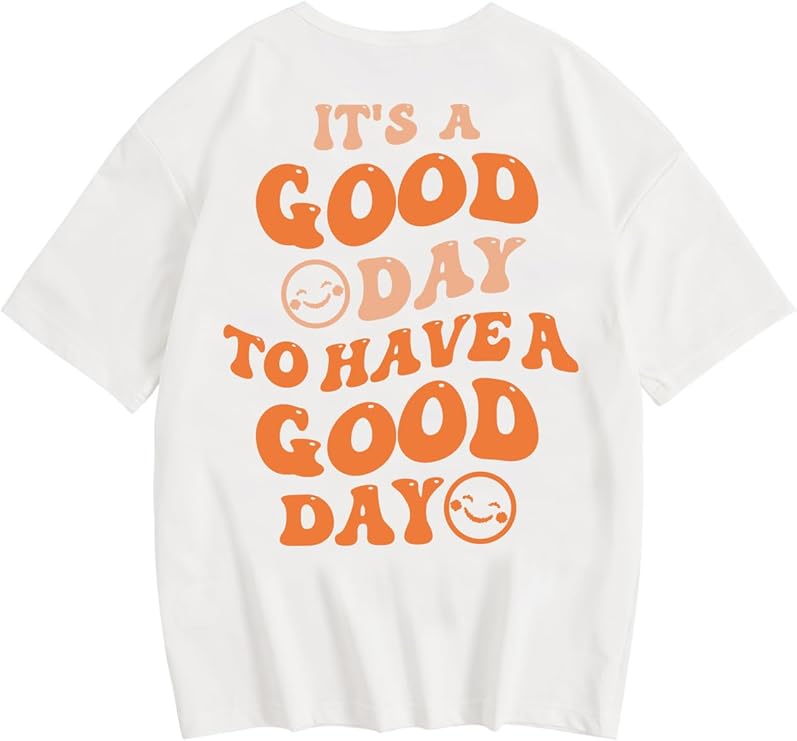Girls' Graphic Short Sleeve Crewneck T-Shirt – Casual Summer Top – Cute Preppy Style