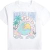 Toddler Girls Oversized Beach Shirt – Casual Short Sleeve Hawaiian T-Shirt for Summer Vacation