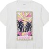 Girls' Oversized Short Sleeve Logo T-Shirt, Crew Neck, Soft & Comfortable