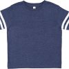 Rabbit Skins Toddler Fine Jersey Football T-Shirt - Vintage True Navy/White - Size 2T